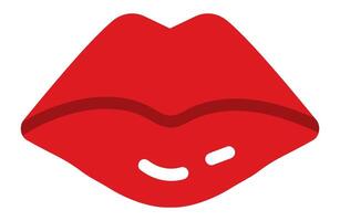 Cartoon drawing featuring red lips slightly parted, expressing various emotions against a clean white background, perfect for concepts related to beauty, fashion, and cosmetics vector
