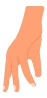 Cartoon hand walking with fingers on a white background, illustrating themes of communication, movement, and playful interaction in a vibrant and inviting manner vector