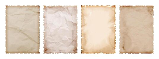 collection of vintage textured papers vector