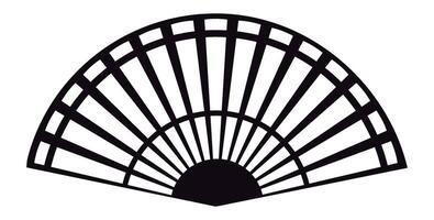 Stylish and elegant fan design featuring radiating lines and geometric patterns, creating a visually appealing black and white composition perfect for various design applications vector