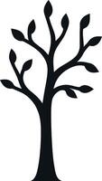Simple tree silhouette isolated on white background vector
