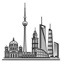 a minimalist silhouette line art of a futuristic vector
