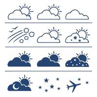 Weather icons set vector