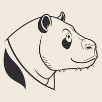 A panda bear head on a white background vector