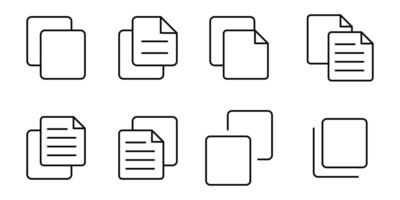 Copy icon sign in line style. copy duplicate layer icon set, copy paste icon for websites, apps ,UI or UX. illustration. vector