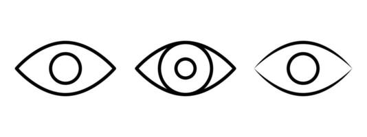 Eye icon set. eyesight symbol. eye, view, vision icons, eye line icon set. Visible icon illustration. vector