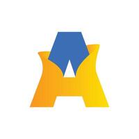 Abstract letter a logo design isolated on white background vector