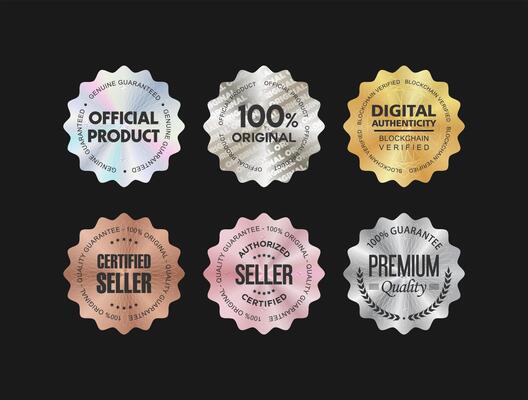 Hologram sticker digital authenticity genuine holographic seal