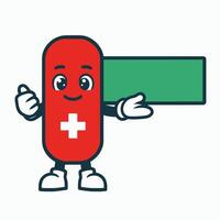 Happy Pill with Sign vector