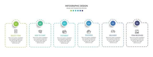 Steps business data visualization timeline process infographic template design O vector