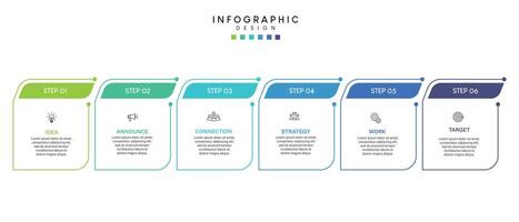Steps business data visualization timeline process infographic template design F vector