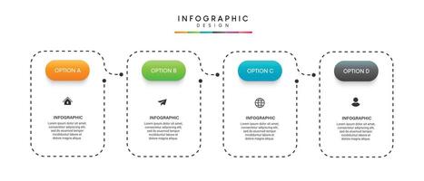 Steps business data visualization timeline process infographic template design AD vector