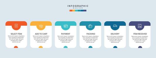 Steps business data visualization timeline process infographic template design AZ vector