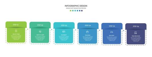 Steps business data visualization timeline process infographic template design D vector