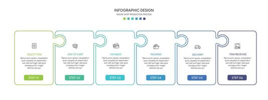 Steps business data visualization timeline process infographic template design P vector