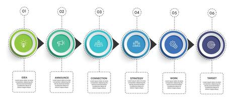 Steps business data visualization timeline process infographic template design C vector