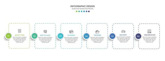 Steps business data visualization timeline process infographic template design Y vector