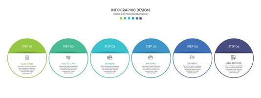 Steps business data visualization timeline process infographic template design A vector