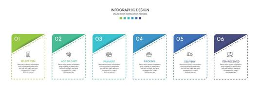 Steps business data visualization timeline process infographic template design B vector