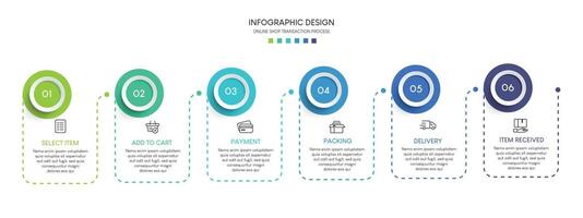 Steps business data visualization timeline process infographic template design Q vector