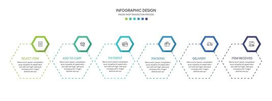 Steps business data visualization timeline process infographic template design S vector