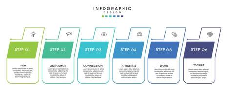 Steps business data visualization timeline process infographic template vector
