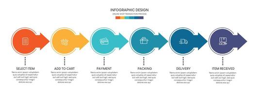 Steps business data visualization timeline process infographic template design K vector