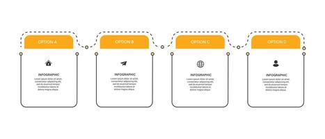 Steps business data visualization timeline process infographic template design AB vector
