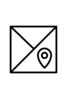 Envelope and map marker symbol vector