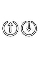 Upload or Download Symbols Data Transfer Icons vector