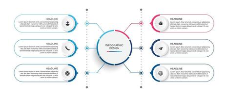 Steps business data visualization timeline process infographic template design M vector