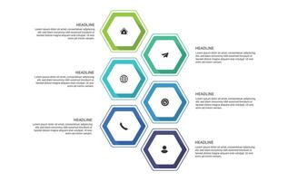 Steps business data visualization timeline process infographic template design N vector