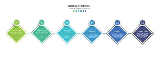 Steps business data visualization timeline process infographic template design 1 vector