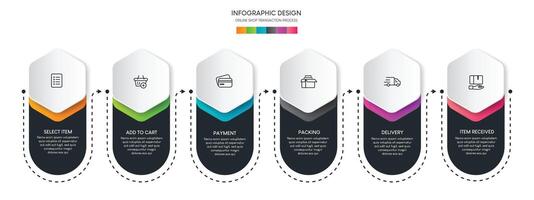 Steps business data visualization timeline process infographic template design G vector