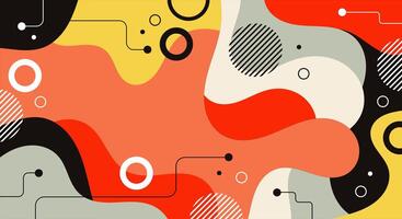 Flat design geometric colorful background vector