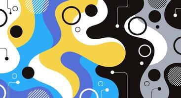 Flat design maximalism colorful background vector