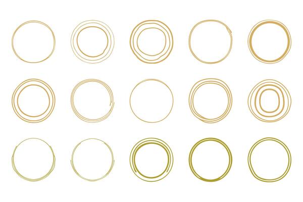 Abstract Circle Graphic Element Set