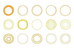 Collection of Abstract Circle Graphic Element Set vector