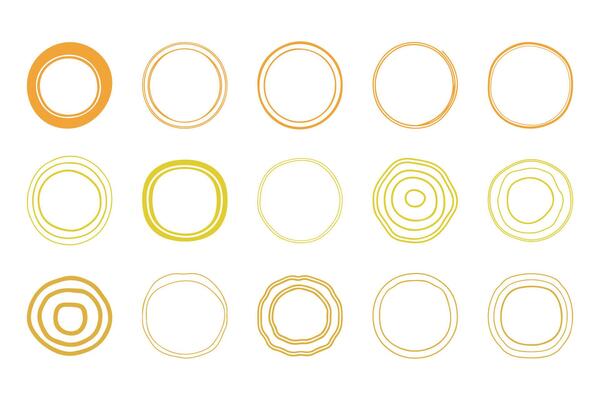 Collection of Abstract Circle Graphic Element Set
