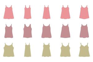 Collection of Undershirt Silhouette Icon Set Design vector