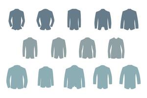 Simple Tuxedo Icon Set Design vector