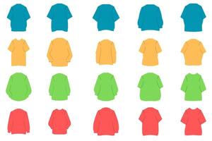 Oversize Clothes Icon Set Design vector