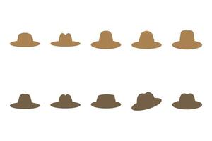 Casual Hat Icon Set Design vector