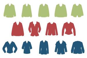 Formal Clothes Icon Set Design vector