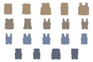 Simple Vest Icon Set Design vector