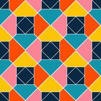 Colourful geometric seamless pattern with shapes vector
