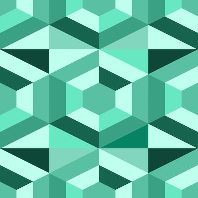 Green diamonds seamless geometric pattern