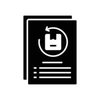 The return policy icon as document vector