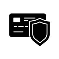 Icon of safe transactions using credit and debit cards vector