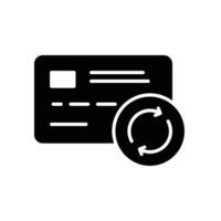 Subscription payment service icon using a credit or debit card vector